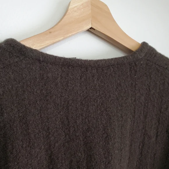 Vintage Small Sweater Tristan And Iseut Wool Cardigan Forest Green V-neck Button - Picture 9 of 16